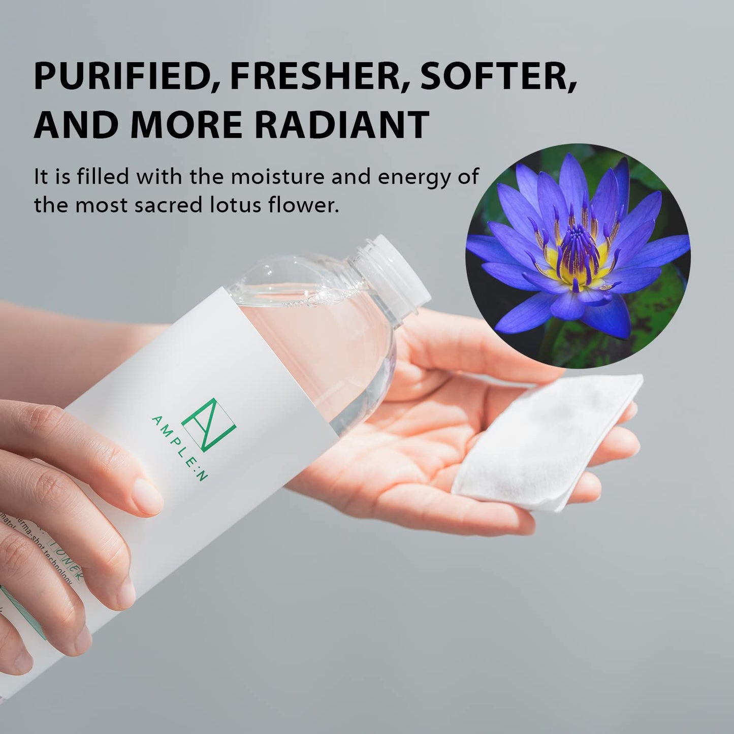 Ample:N Purifying Shot Toner - Korean AHA, PHA Pore Refining Face Toner for Oily and Acne Skin - Refreshing Pore Tightening Astringent – Removes Dead Skin Cells - 20.3 Fl.Oz.