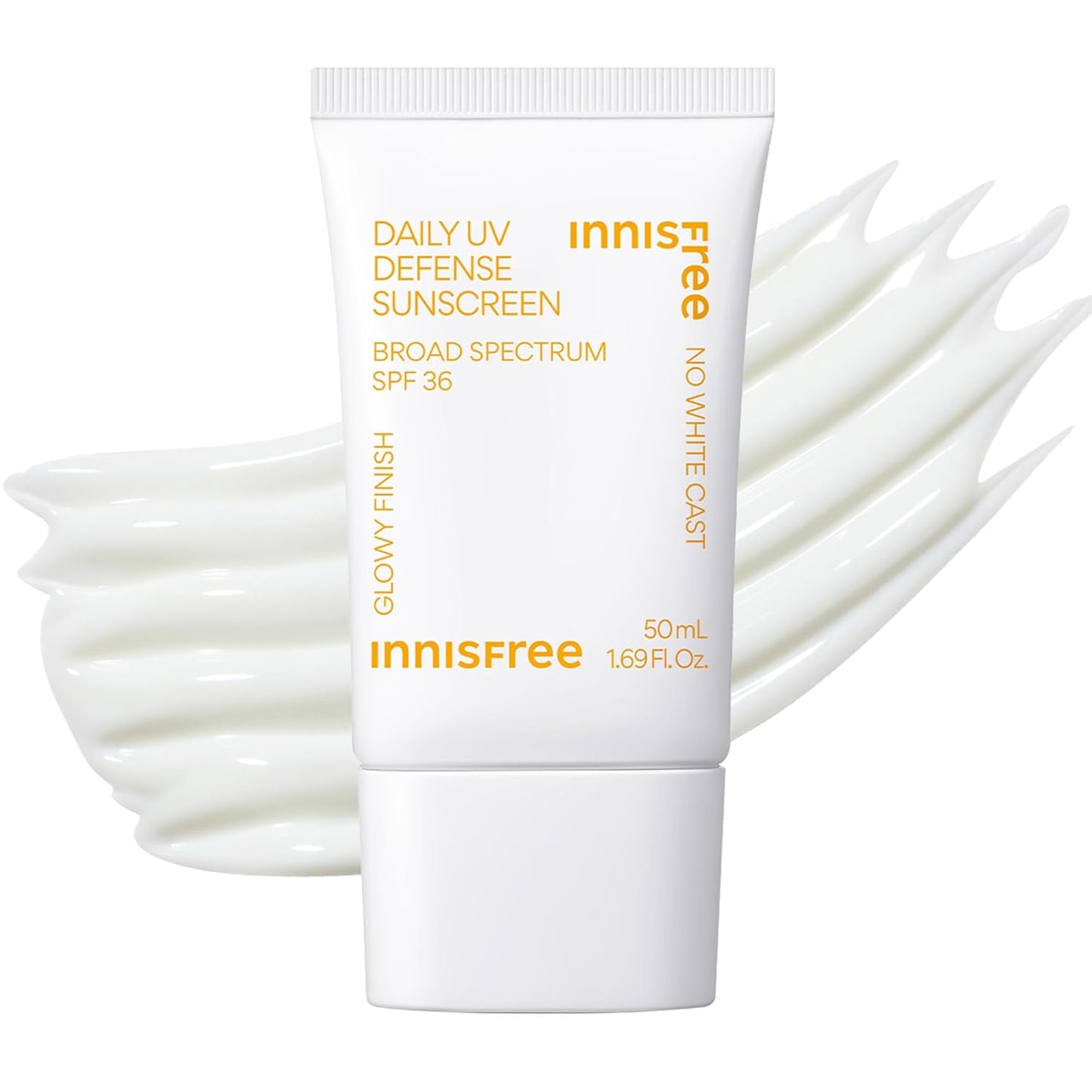 Innisfree Daily UV Defense Sunscreen Broad Spectrum SPF 36, Invisible Korean Sunscreen for Face with No White Cast