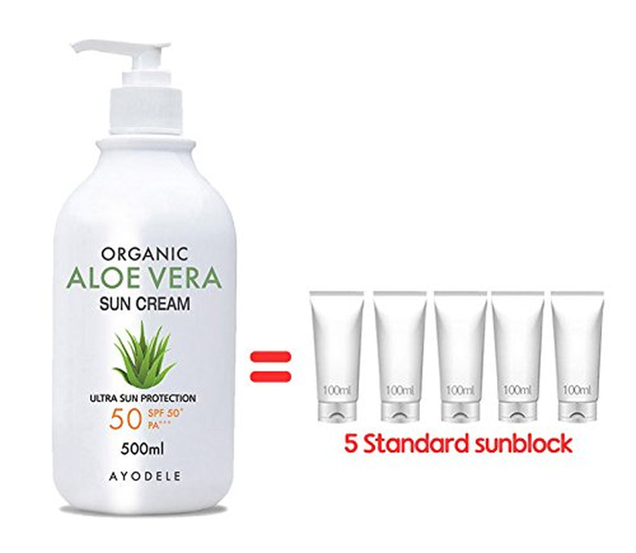 Ayodele Aloe Vera SPF50+ PA+++ Body and Face Sunscreen 16.9 Oz