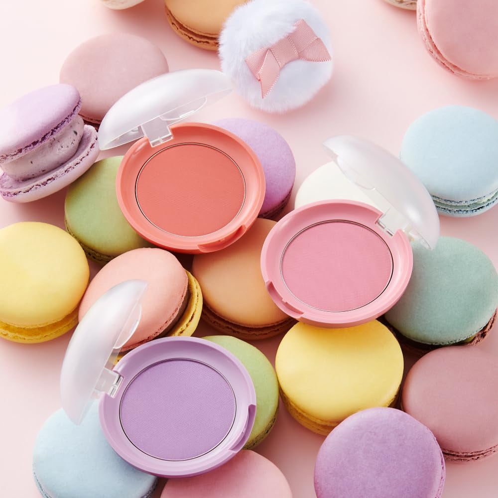ETUDE Lovely Cookie Blusher - Sweet Coral Candy 4G | Glowing & Natural Powder Blush with Long-Lasting Sebum Control | Easy Application | Korean Makeup, Kbeauty, Perfect for Gift