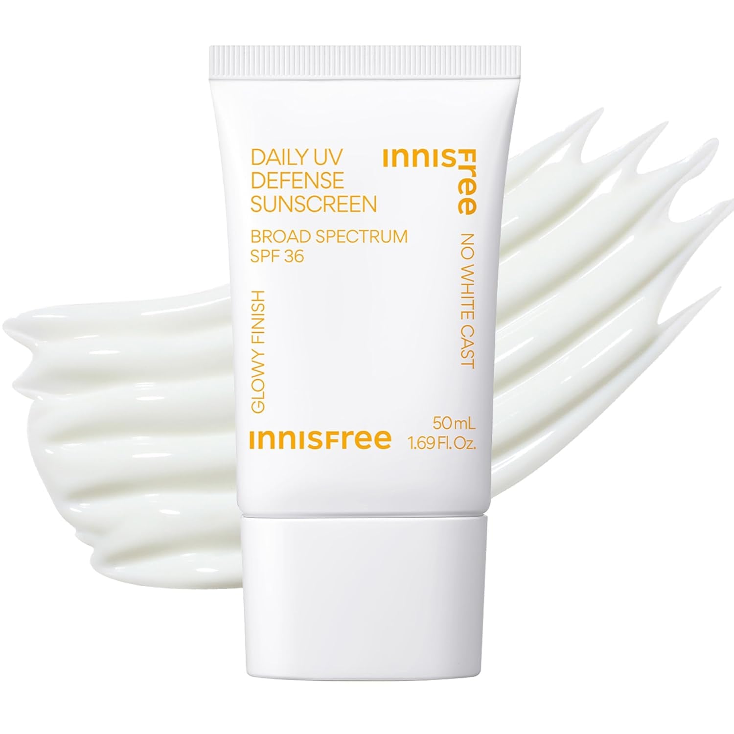 Innisfree Daily UV Defense Sunscreen Broad Spectrum SPF 36, Invisible Korean Sunscreen for Face with No White Cast