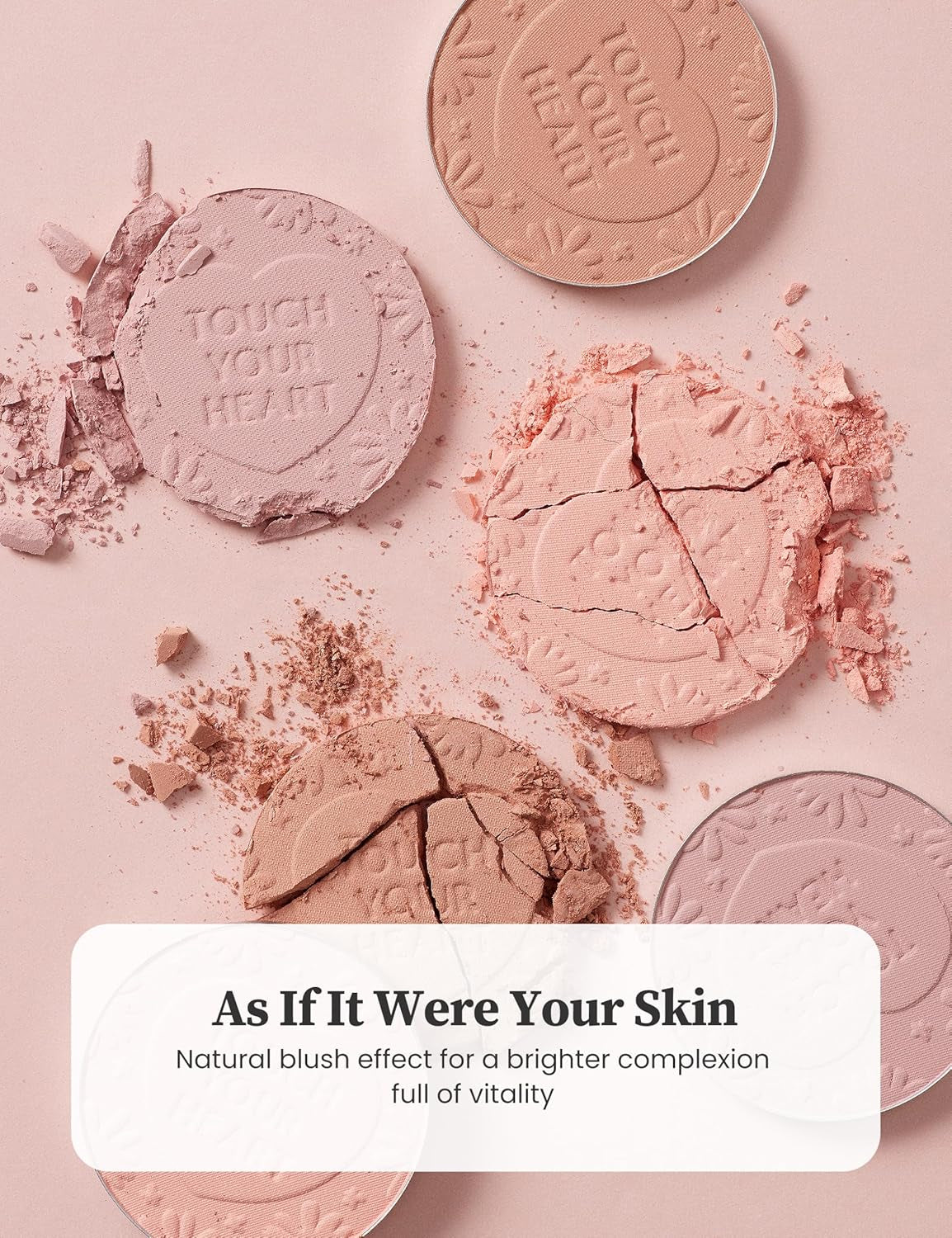 MILKTOUCH Touch My Cheek in Bloom Blush Sunset Rose | Face Blushes Compact Powder Makeup, Oil Absorbing Face Powder for Oily Skin Korean Blush (0.18 Oz)